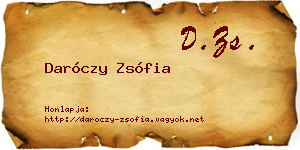 Daróczy Zsófia névjegykártya