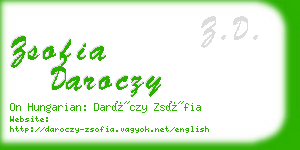 zsofia daroczy business card